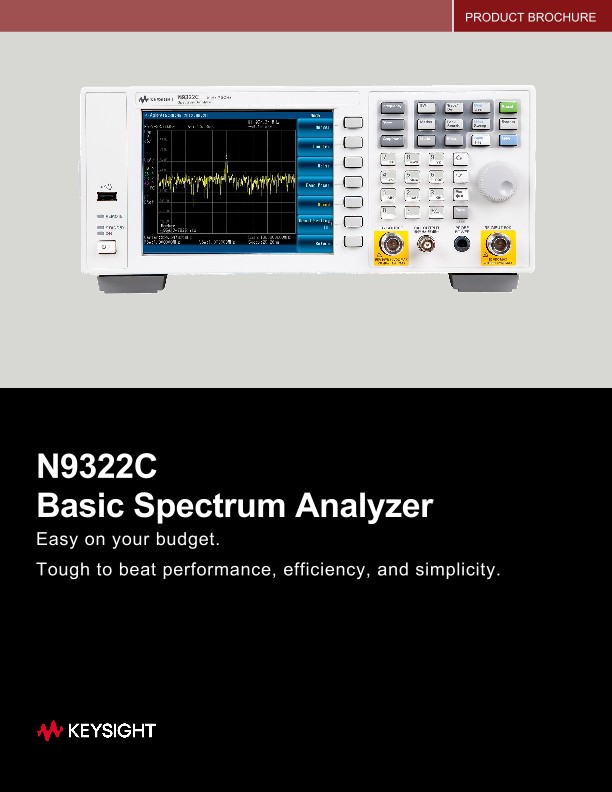 N9322C Basic Spectrum Analyzer PDF Asset Page Keysight